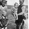 Albert 13  Leora 2  Carl their father  James 7  and Betty 4  1936