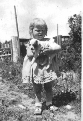 Elsie Elizabeth  Betty  Jean Hobbs with her pup Pal 1934  3