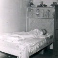 niki-in the bed grandpa hobbs made for her- Jan 1959