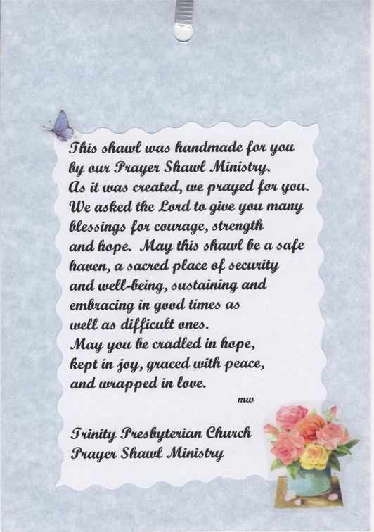 prayer shawl card