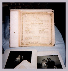 Record Page in Wedding Album