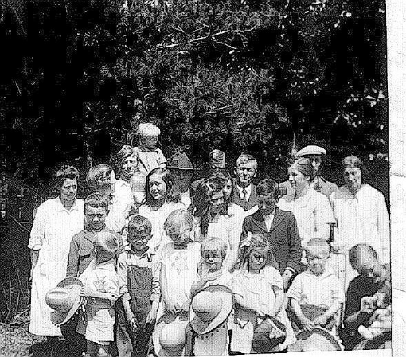 Fouth_of_July_bunch_on_our__Ruth_and_Carl_Hobbs__40_acres_10_miles_from_Sand_Point_Idaho_in_the_Tamarac_trees-1928-_2.jpg